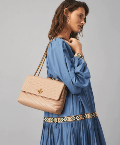 Tory Burch Kira Chevron Convertible Shoulder Bag, Devon Sand