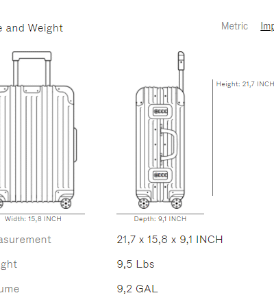 Rimowa Original Cabin, Mercury