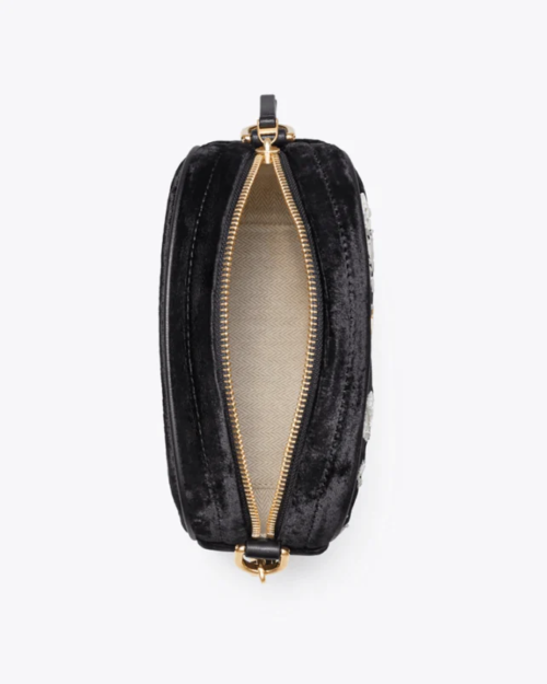 Tory Burch Kira Embroidered Velvet Small Camera Bag