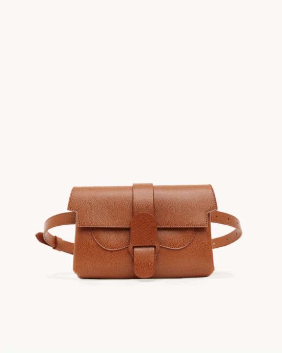 Senreve Aria Leather Belt Bag, Chestnut