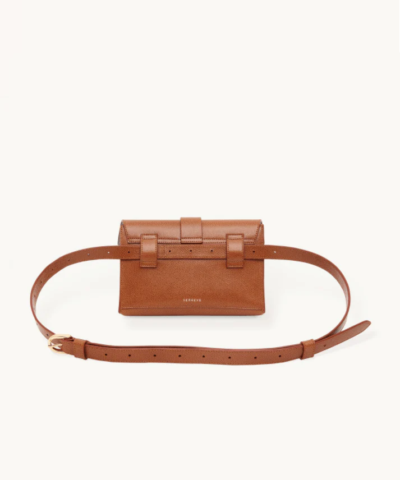 Senreve Aria Leather Belt Bag, Chestnut