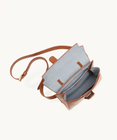 Senreve Aria Leather Belt Bag, Chestnut