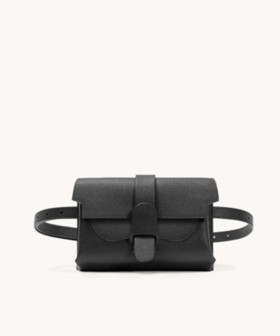 Senreve Aria Leather Belt Bag, Noir