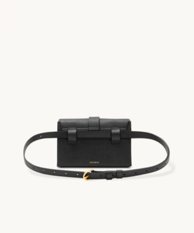 Senreve Aria Leather Belt Bag, Noir