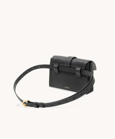 Senreve Aria Leather Belt Bag, Noir