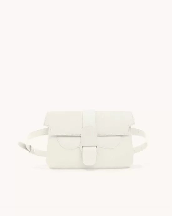 Senreve Aria Leather Belt Bag, Cream