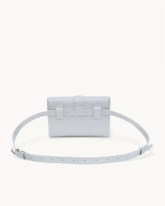 Senreve Aria Leather Belt Bag, Ice