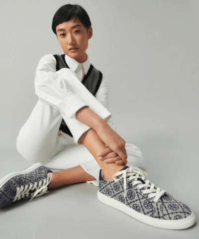 Tory Burch T Monogram Howell Court Sneaker