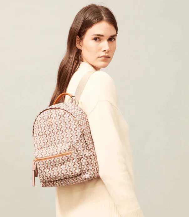 Tory Burch Piper Printed Small Zip Backpack