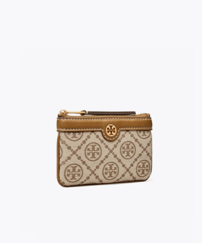 Tory Burch T Monogram Card Case Key Ring
