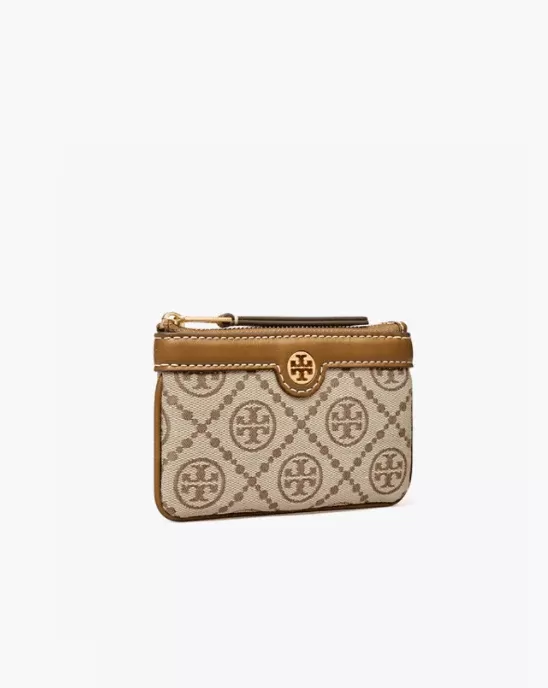 Tory Burch T Monogram Card Case Key Ring