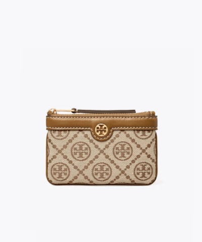 Tory Burch T Monogram Card Case Key Ring