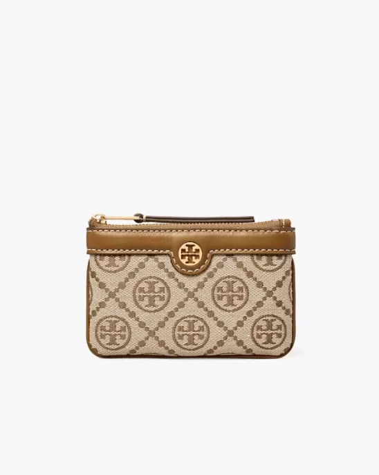 Tory Burch T Monogram Card Case Key Ring
