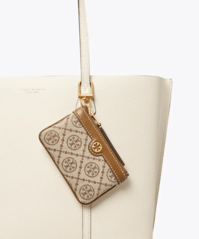 Tory Burch T Monogram Card Case Key Ring