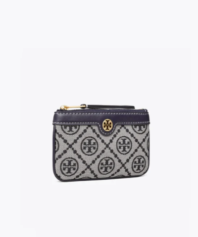 Tory Burch T Monogram Card Case Key Ring