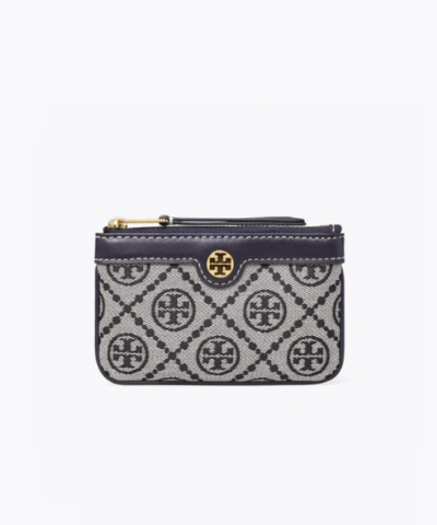 Tory Burch T Monogram Card Case Key Ring