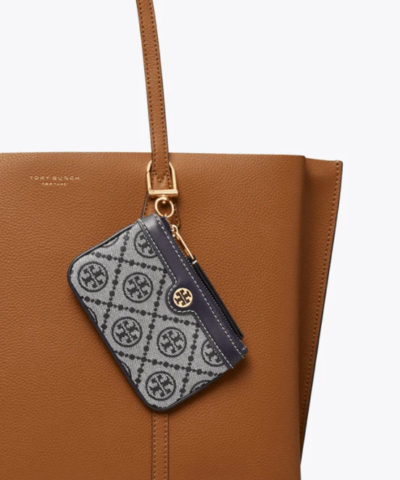 Tory Burch T Monogram Card Case Key Ring
