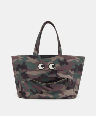 Anya Hindmarch Nylon Eyes Tote in Camo