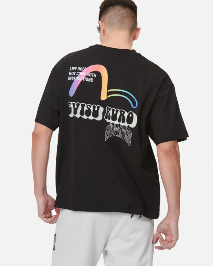 Evisu Rainbow Seagull Printed T-Shirt