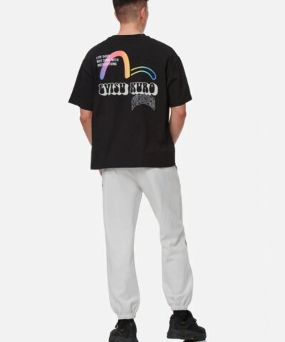 Evisu Rainbow Seagull Printed T-Shirt