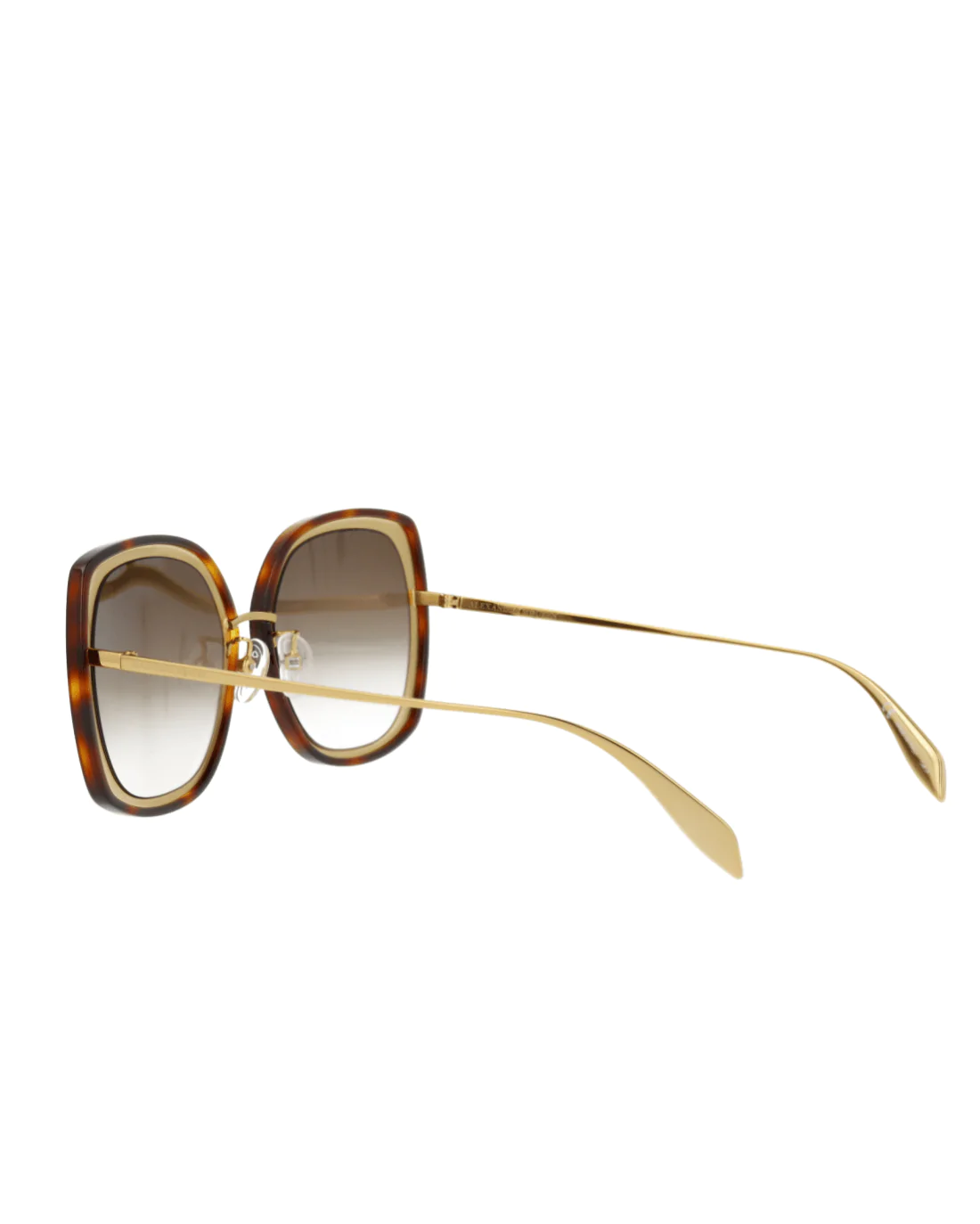Alexander McQueen AM0151S 003 Gold Sunglasses