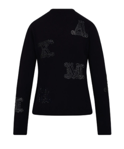 Max Mara MIA Embellished Logo Cashmere Sweater