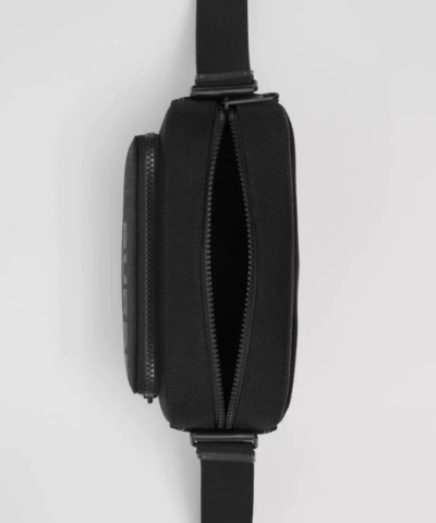 Burberry Black Horseferry Print Nylon Crossbody Bag
