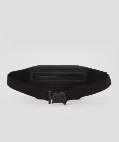 Burberry Horseferry Print Nylon Canvas Sonny Bum Bag In Black
