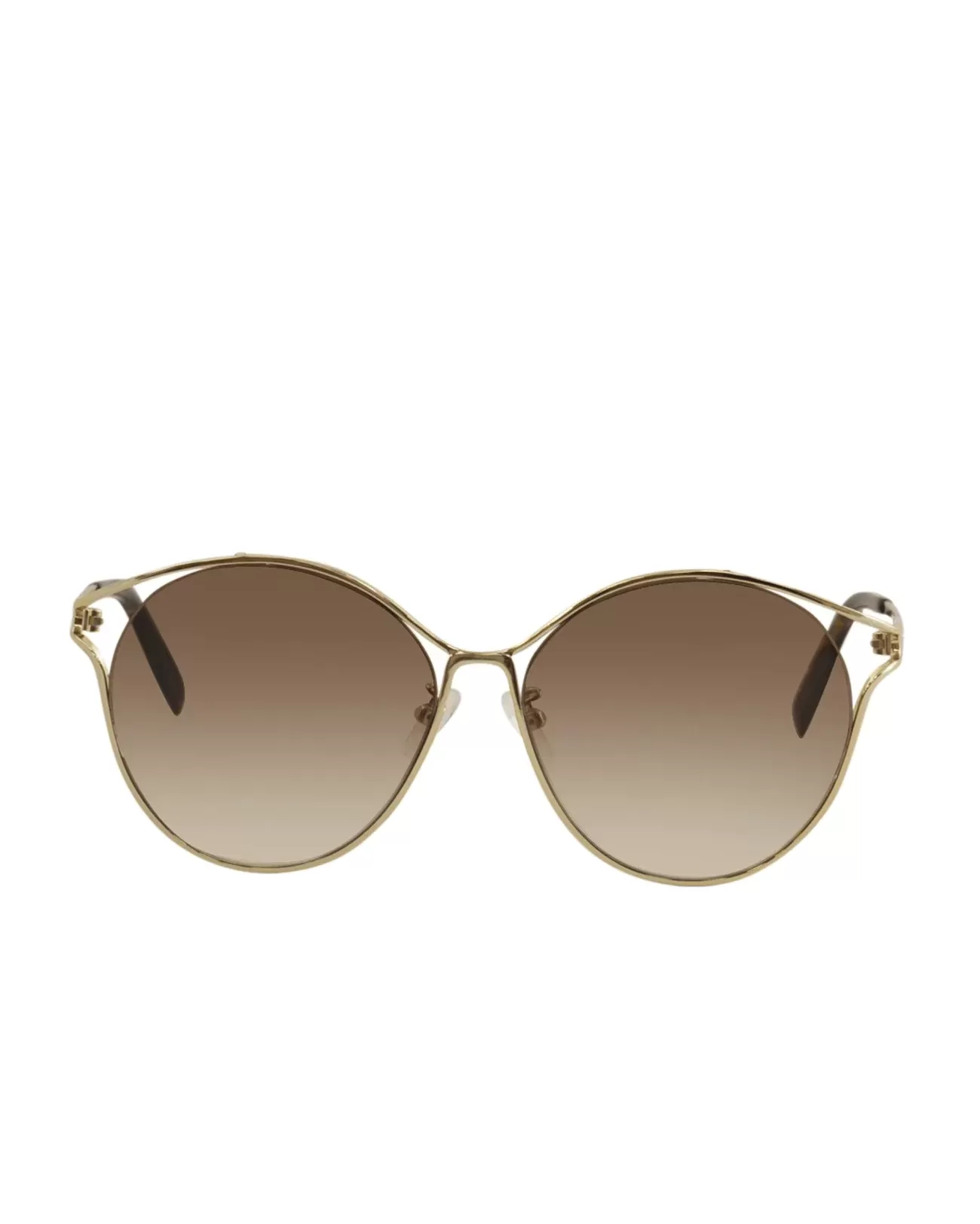 Alexander McQueen AM0210SA 002 Gold Round Sunglasses