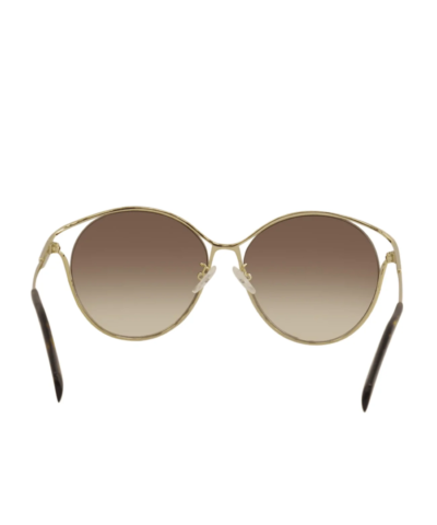 Alexander McQueen AM0210SA 002 Gold Round Sunglasses