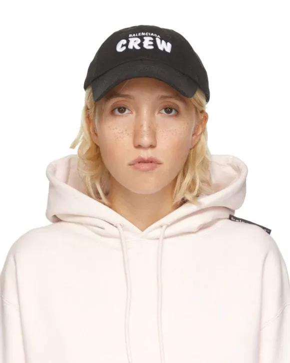 Balenciaga Women's Crew Embroidered Logo Cap