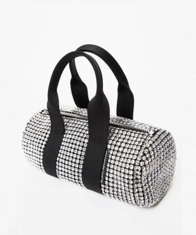 Alexander Wang Men's Heiress Rhinestone Pouch, White