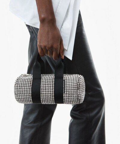 Alexander Wang Men's Heiress Rhinestone Pouch, White