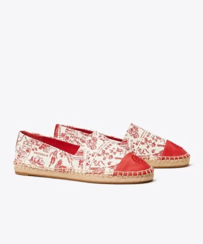 Tory Burch Printed Color-Block Espadrilles