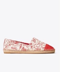 Tory Burch Printed Color-Block Espadrilles