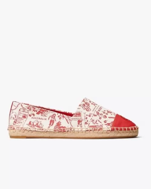 Tory Burch Printed Color-Block Espadrilles