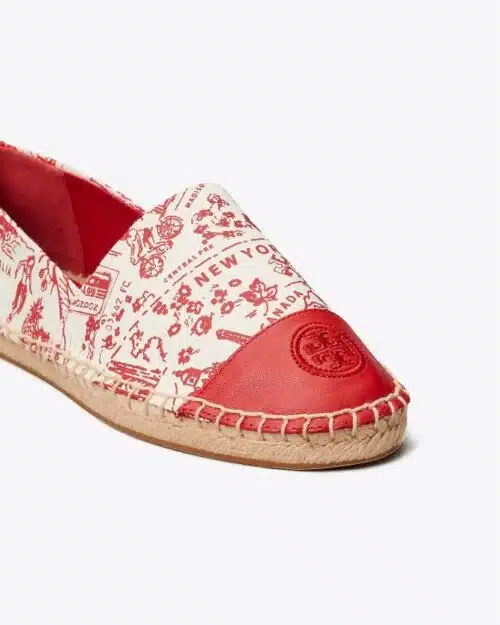 Tory Burch Printed Color-Block Espadrilles