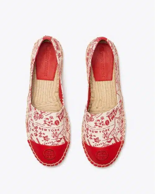 Tory Burch Printed Color-Block Espadrilles