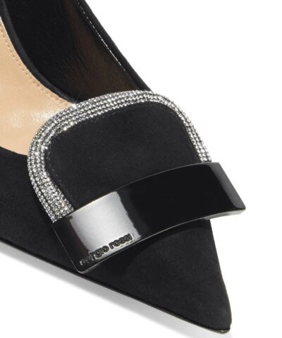 Sergio Rossi Sr1 Crystal-Embellished Suede Pumps