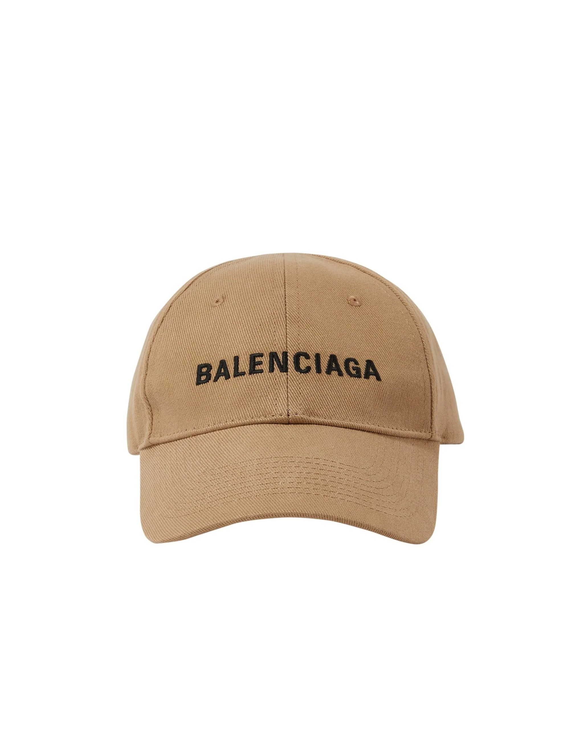 Balenciaga Men's Natural Logo Baseball Cap