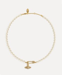 Vivienne Westwood Lucrece Pearl Gold Necklace