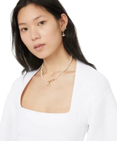 Vivienne Westwood Lucrece Pearl Gold Necklace