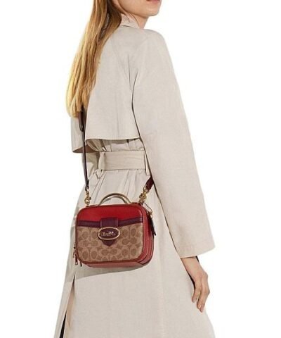 Coach Riley Lunchbox Bag In Colorblock Signature Canvas