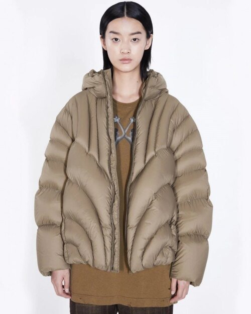 Jnby Quilted Hooded Oversize Down Jacket-Pink