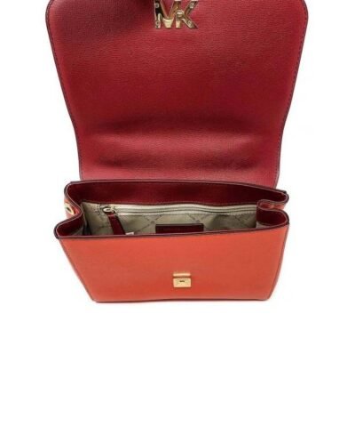 Michael Kors Mott Medium Leather Satchel Convertible Crossbody Bag