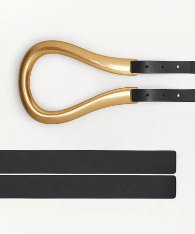 Bottega Veneta Women's Black Belt