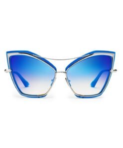 DITA CREATURE ELECTRIC BLUE SILVER WITH DARK GREY TO CLEAR BLUE MIRROR