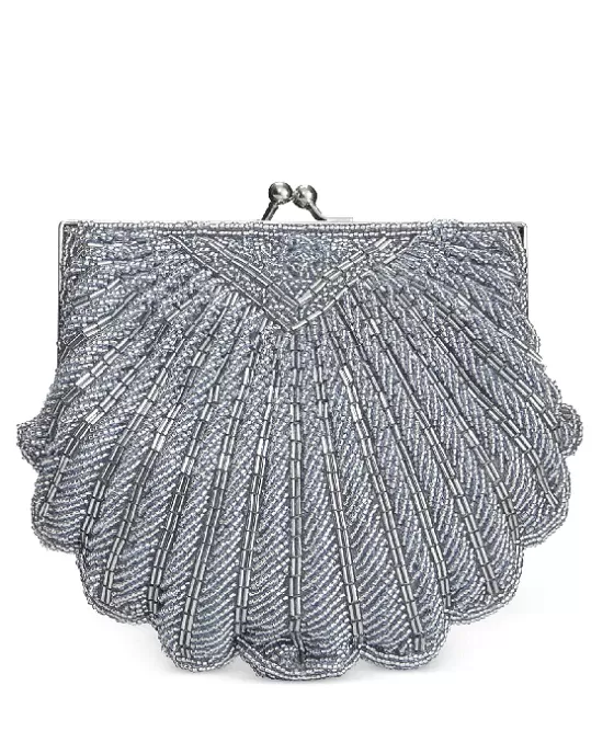 La Regale Shell Beaded Evening Clutch