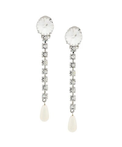 Miu Miu Crystal And Pendant Earrings