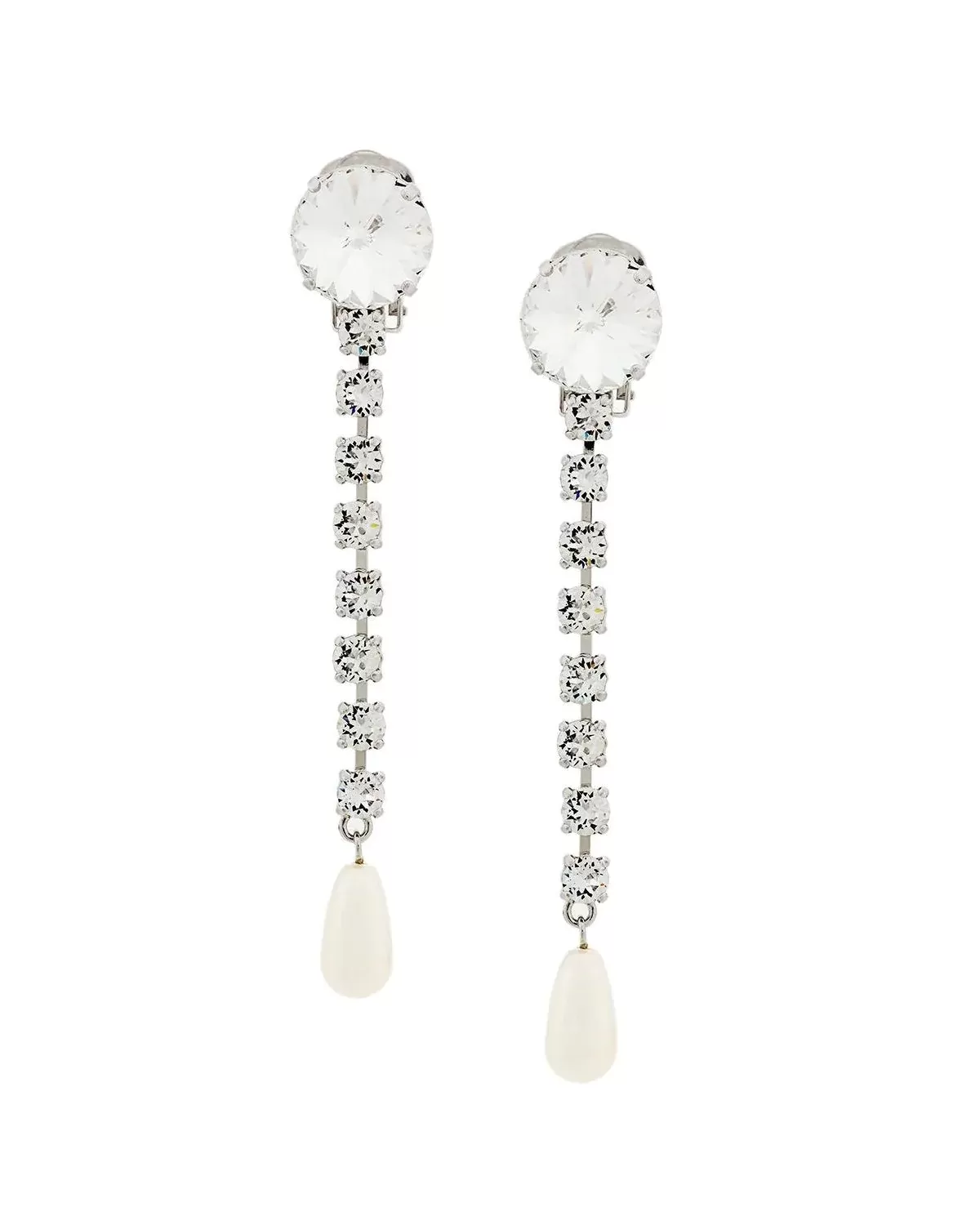 Miu Miu Crystal And Pendant Earrings